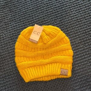 C.C mustard color hat NWT